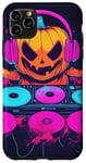 iPhone 11 Pro Max Pumpkin DJ Headphones Costume Fun for Halloween Case