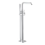 GROHE Essence Floor-Mounted Bath Tap with GROHE Euphoria Cosmopolitan Stick Hand Shower, 0°/150°/360° Adjustable Swivel Range, GROHE Aquaguide 23491001