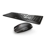 CHERRY STREAM DESKTOP, QUIET Wireless Keyboard & Mouse Set Cherry SX Keys USB, B