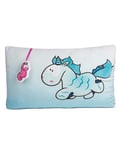 NICI Coussin en peluche licorne Aquario 43 x 25cm - Coussin en peluche licorne pour filles, garçons & bébés, coussin rectangulaire en peluche - 49712