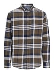 JACK & JONES Men's Jjeclassic Autumn Check Shirt Ls Sn Long Sleeve, Canteen, L