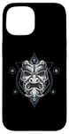 iPhone 15 Oni Mask Japanese Devil Yokai Demon Sacred Geometry Graphic Case