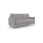 Canapé lit rapido remy canapé convertible 140 cm Gris clair