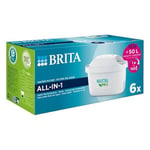 BRITA MAXTRA PRO All-in-1 Water Filter Cartridge 6 Pack (NEW) - Original BRITA refill reducing impurities, chlorine, PFAS, pesticides and limescale for tap water with better taste