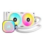 CORSAIR iCUE Link H100i RGB Liquid CPU Cooler - 240mm AIO - Ventilateurs QX120 RGB - Convient à Intel LGA 1700, AMD AM5 - Hub Système iCUE Link Inclus - Blanc