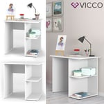  Bureau PC Table de travail Ordinateur Bureau enfant Bureau Blanc Vicco 