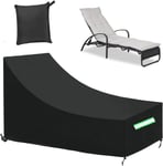 Housse De Protection Pour Chaise Longue De Jardin - 200 X 75 X 40 / 70 Cm - Imperméable - Coupe-Vent - Résistant Aux Uv - Tissu Oxford - Pour Chaise Longue - Meubles De Jardin