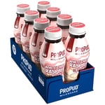 8 X Njie Propud Protein Milkshake 330 Ml White Chocolate Raspberry Sup