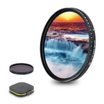 JJC 82mm Optical Glass Variable ND Neutral Density Filter (ND2-ND2000) for Nikon D7500 D7100 D810 D850 D5600 + 24-70mm f/2.8E and Other 82mm Lens Camera, with Moistureproof Filter Case
