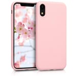 kwmobile Coque Apple iPhone XR - Coque pour Apple iPhone XR - Housse de téléphone en silicone or rosé mat