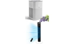 LEVOIT Air Purifier for Home Bedroom, Tower Fan, 28 dB Quiet Electric Cooling fan for Bedroom, 90° Oscillating Bladeless Fan with Remote