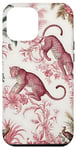 iPhone 12 Pro Max French Pink Toile Chinoiserie with Flowers, Leopards Case