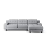 Habitat Hendricks Right Hand Corner Sofa - Grey Black Leg 4 Seater