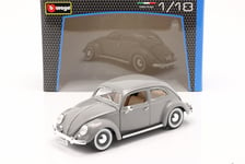 VOLKSWAGEN Beetle grey oval window 1955 1/18 Bburago 18-12029A_GREY