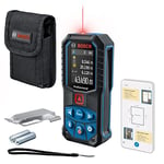 Bosch Professional Laser Measure GLM 50-27 C + Belt Clip (Range: up to 50m, Robust, IP65, Data Transfer via Bluetooth, 2x AA Batteries, Hand Strap, Pouch) - Amazon Exclusive