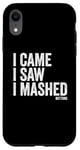 Coque pour iPhone XR I Came I Saw I Mashed Buttons Jeux vidéo Gamer Noob