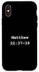 iPhone X/XS Christian faith holy bible verses typeset Matthew 22:37-39 Case