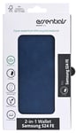 Essentials Samsung Galaxy S24 FE PU wallet  detachable  3 cards  blue