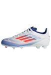 adidas F50 League Football Boots Firm Ground Chaussures, Cloud White/Solar Red/Lucid Blue, 28.5 EU