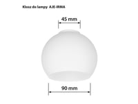 Activejet 5901443116615, Belysning, Lampskärm, Vit, Glas, Lampa Irma, Sovrum, Matsal, Hemmakontor, Vardagsrum, Kontor, 13 Cm