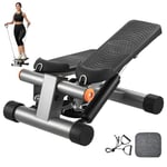 VEVOR Stepper pour Exercices Fitness à Domicile, Mini Stepper d’Appartement Hydraulique avec Bandes de Résistance, Équipement Cardio d'Entraînement, Monte-escalier avec Moniteur LCD, Charge 150 kg