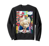 Chicken Lady Glamorous Hen Crazy Chicken in High Heels Sweatshirt