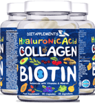 Hydrolyzed Marine Collagen Type 1&3 1800mg, Biotin10000mcg, Vitamins, Botanicals