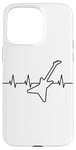 Coque pour iPhone 15 Pro Max Rock Music Heartbeat Guitare électrique pour guitariste