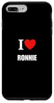 Coque pour iPhone 7 Plus/8 Plus Mignon I Love Heart Ronnie Parents Wife Husband Valentine