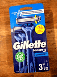 Pack 3 Gillette Sensor3 36 Rasages 3 Lames Rasoirs Gel Lubrifiant tête pivotante