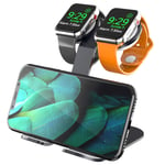 AOJUE iWatch Stand Charging Dock Detachable Aluminum Holder Compatible with Apple Watch Series 6/SE/5/4/3/2/1(44/42/40/38mm), Supports Nightstand Mode