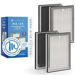 Medify MA-25R Replacement Filter 2-Pack, 2 Sets of Filters | High Grade Filtration H13 True HEPA for 500 Sq. Ft. Air Purifier | Dual Air Intake | Two Sets of 3-in-1 Filters | 99.9% Removal