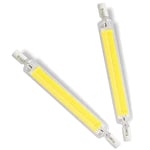 YDHNB 118mm R7S Ampoule LED, 20W Dimmable COB Filament Linéaire 360 Degrés J118 Lampe Projecteur 2000LM équivalent Ampoule Halogène 200W pour Applique Murale/Lampadaire,Cool White 2pcs,220V