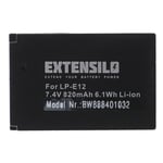 Battery for Canon PowerShot SX70 HS 820mAh