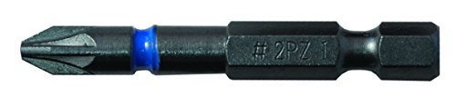 C.K T4560 PZ2LD | Lot de 3 embouts de tournevis à frapper en acier PZ2 | Embouts de vissage "Blue Steel" PZ2 50 mm | Lot de 3 Bleu embouts PZ2 50 mm