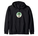 Oak from Acorn Illustration Tree Lovers mighty Oak tree Zip Hoodie