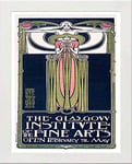 Lumartos, Vintage Poster The Glasgow Institute Of Fine Arts, White, A3