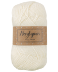 Akrylgarn 50 g vit