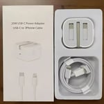 Genuine 20W USB Type C For Apple PD Power Adapter Plug & Cable Fast Charger UK