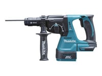 Makita Dhr243 - Roterande Hammare - Sladdlös - 3-Läge - Sds-Plus - 2 Joule - Inget Batteri - 18 V - Solo