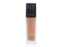 Maybelline Fit Me Matte & Poreless 220 Natural Beige, Rör, Vätska, Beige, Natural Beige, Ljus, Medium, Varm