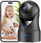 Indoor Camera 2K, Home Security Camera With Motion Detection, Pet Camera With App, Wifi Baby Monitor Camera With Night Vision