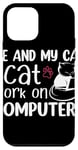 iPhone 12 mini Me And My Cat Cat Work On Computers Case