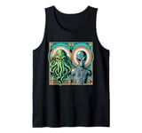 Alien Species Cthulhu and Grey Alien Tank Top