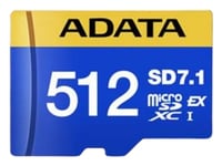 Adata Ud512gex3l1-C, 512 Gb, Microsdxc, Uhs-Ii, 800 Mb/S, 700 Mb/S, Class 3 (U3)