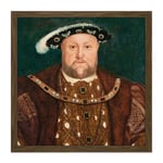 After Hans Holbein The Younger King Henry VIII Square Framed Wall Art Print Picture 16X16 Inch