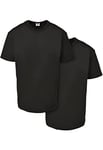 Urban Classics Men's Organic Basic Tee 2-Pack T-Shirt, Black+Black, XL