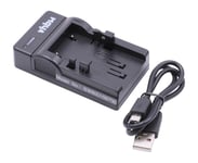 vhbw Chargeur USB de batterie compatible avec Canon Digital Ixus V2, V3, 300, 330, 400, VII batterie appareil photo digital, DSLR, action cam