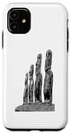 Coque pour iPhone 11 Statue de Moai de l'île de Pâques Monolithe Mystery