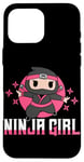 Coque pour iPhone 16 Pro Max Ninja Girl Fierce Warrior Design